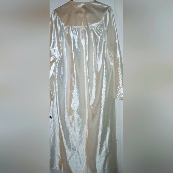 ✨️ALL WHITE SHEER GRADUATION GOWN SIZE LARGE 🫡 - Picture 1 of 3